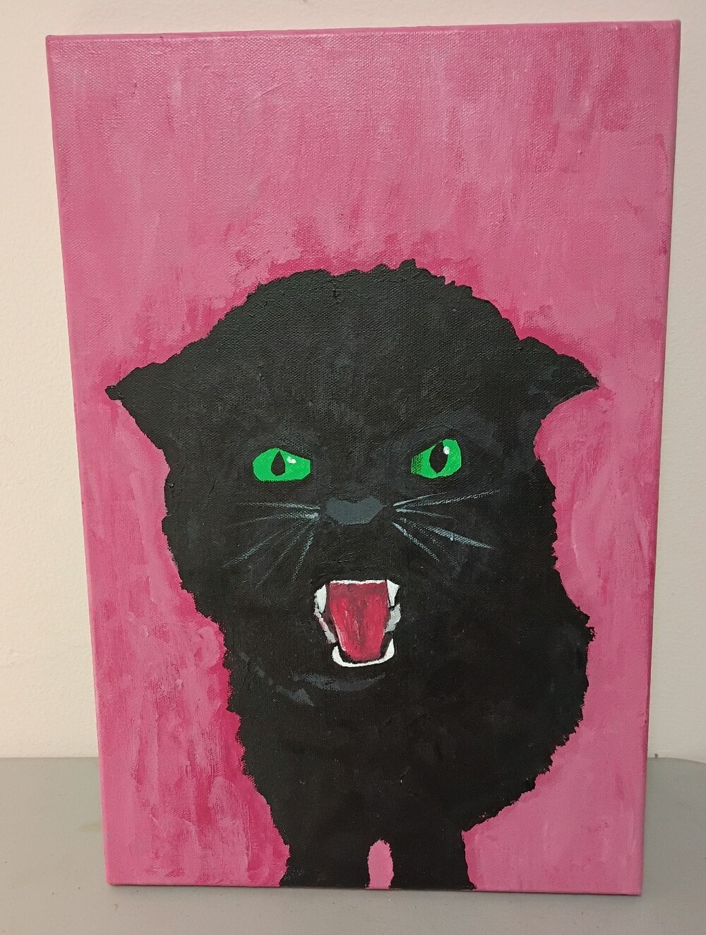 "Angry Kitty" Acrylic Canvas